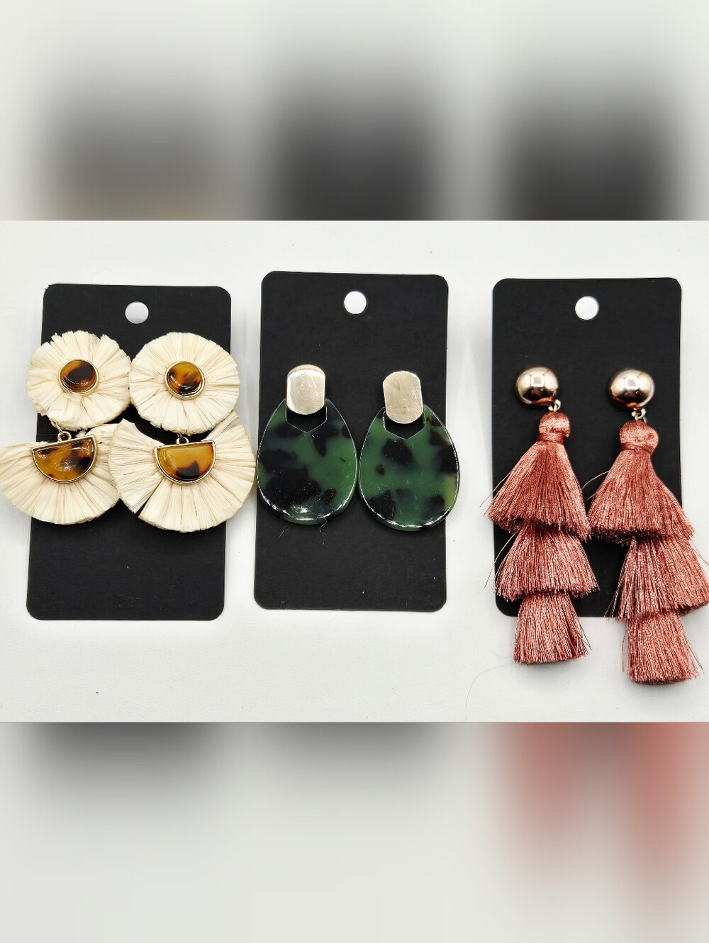 LOT of Fashion Earrings Loft Baublebar Cream Green Bronze Lightweight